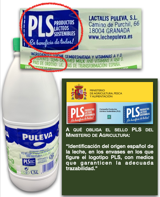 AGAPROL denuncia a Puleva por usar el sello PLS en leche ordeñada en otros países